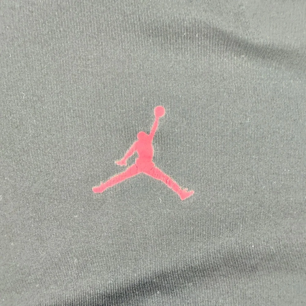 Jordan Training Men's L Compression Shirt Black Red Jumpman Logo Short Sleeve